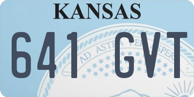 KS license plate 641GVT