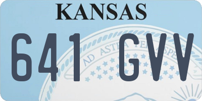 KS license plate 641GVV