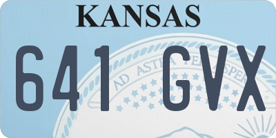 KS license plate 641GVX