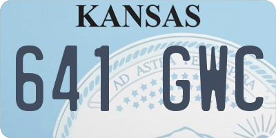KS license plate 641GWC