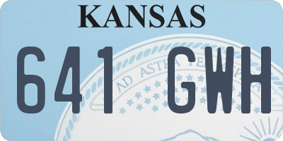 KS license plate 641GWH