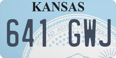 KS license plate 641GWJ