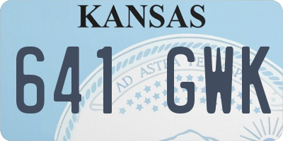 KS license plate 641GWK