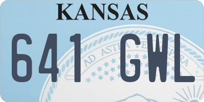 KS license plate 641GWL