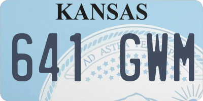 KS license plate 641GWM