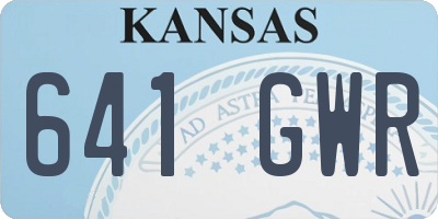 KS license plate 641GWR