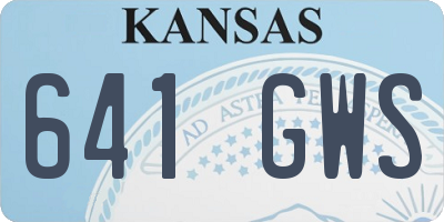 KS license plate 641GWS