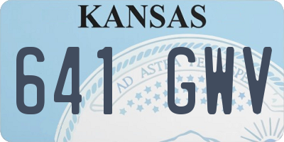 KS license plate 641GWV
