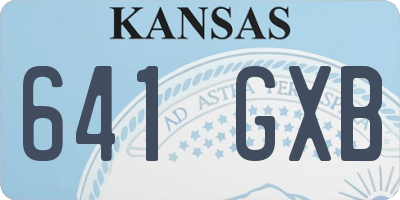 KS license plate 641GXB