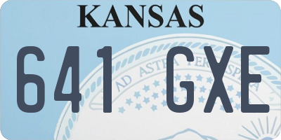 KS license plate 641GXE