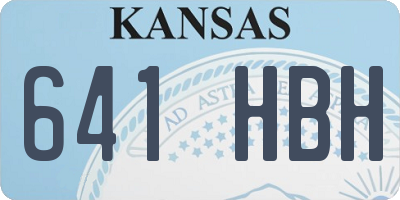 KS license plate 641HBH