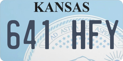 KS license plate 641HFY