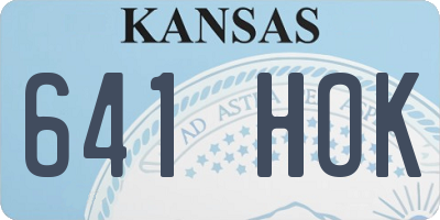 KS license plate 641HOK