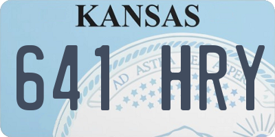 KS license plate 641HRY