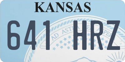 KS license plate 641HRZ