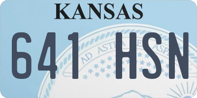 KS license plate 641HSN