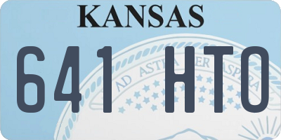 KS license plate 641HTO