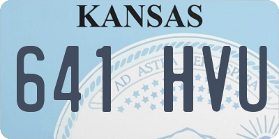 KS license plate 641HVU