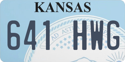 KS license plate 641HWG