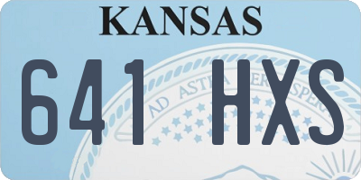 KS license plate 641HXS