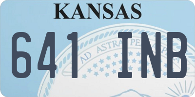KS license plate 641INB