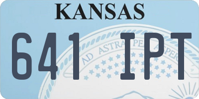 KS license plate 641IPT