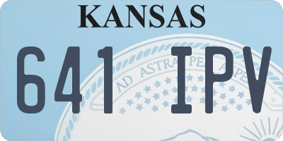 KS license plate 641IPV