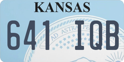 KS license plate 641IQB
