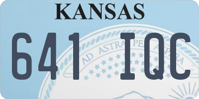 KS license plate 641IQC