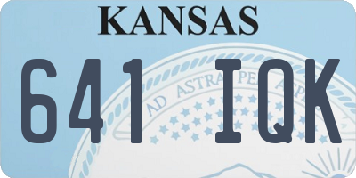 KS license plate 641IQK
