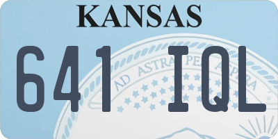 KS license plate 641IQL