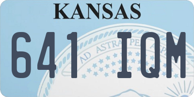 KS license plate 641IQM