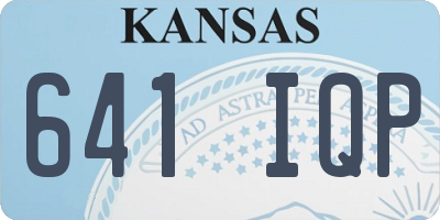 KS license plate 641IQP