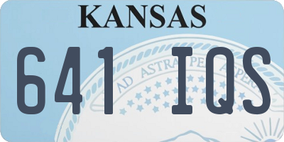KS license plate 641IQS