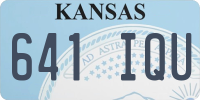 KS license plate 641IQU