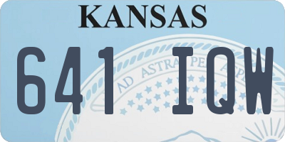 KS license plate 641IQW