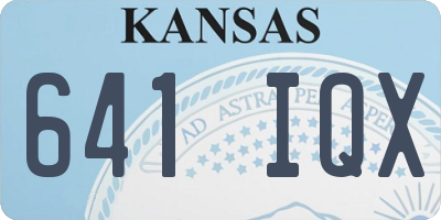 KS license plate 641IQX