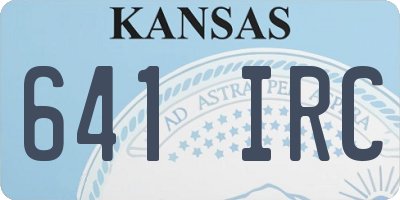 KS license plate 641IRC
