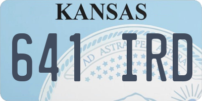 KS license plate 641IRD