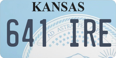 KS license plate 641IRE