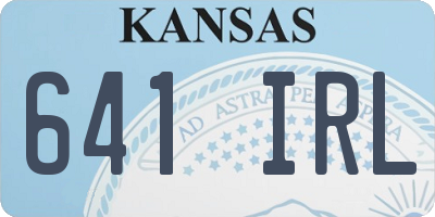 KS license plate 641IRL