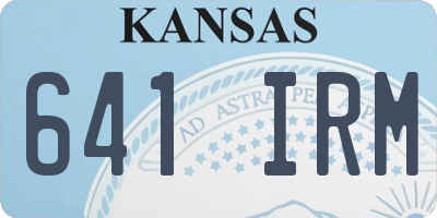 KS license plate 641IRM
