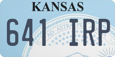 KS license plate 641IRP