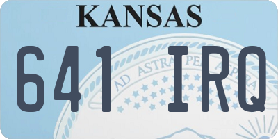 KS license plate 641IRQ