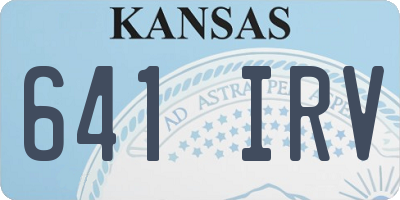 KS license plate 641IRV