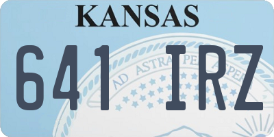 KS license plate 641IRZ