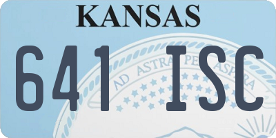 KS license plate 641ISC