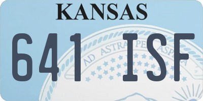 KS license plate 641ISF