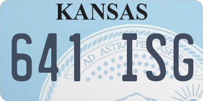 KS license plate 641ISG