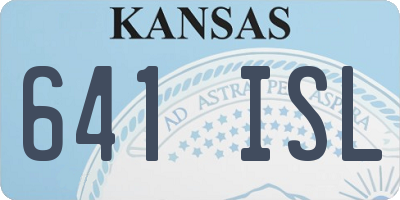 KS license plate 641ISL
